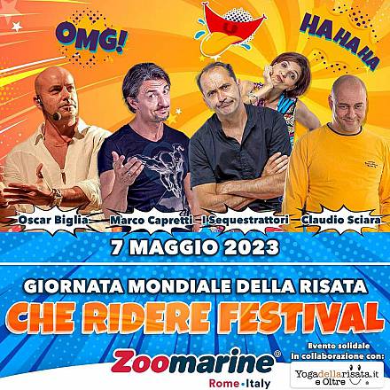 a zoomarine “che ridere festival, alcuni attori di mare fuori e professionisti dello yoga della risata